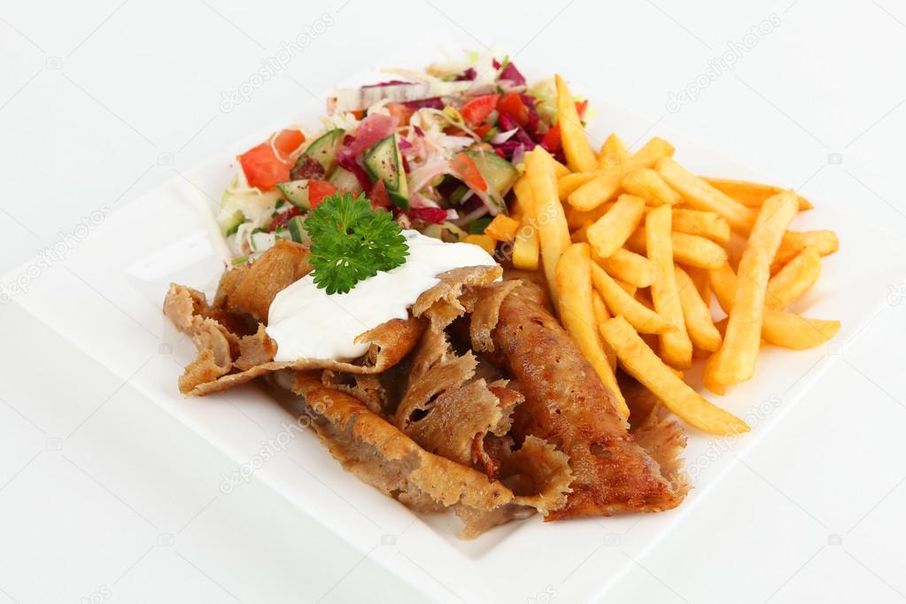 Doner Meat and Chips